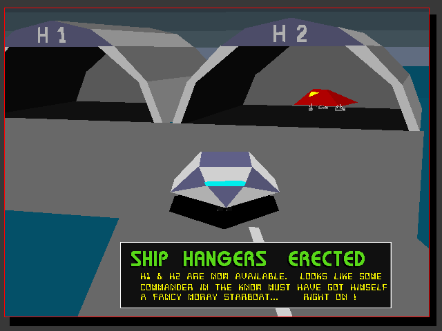 New ship hangers and a Moray Starboat inside...